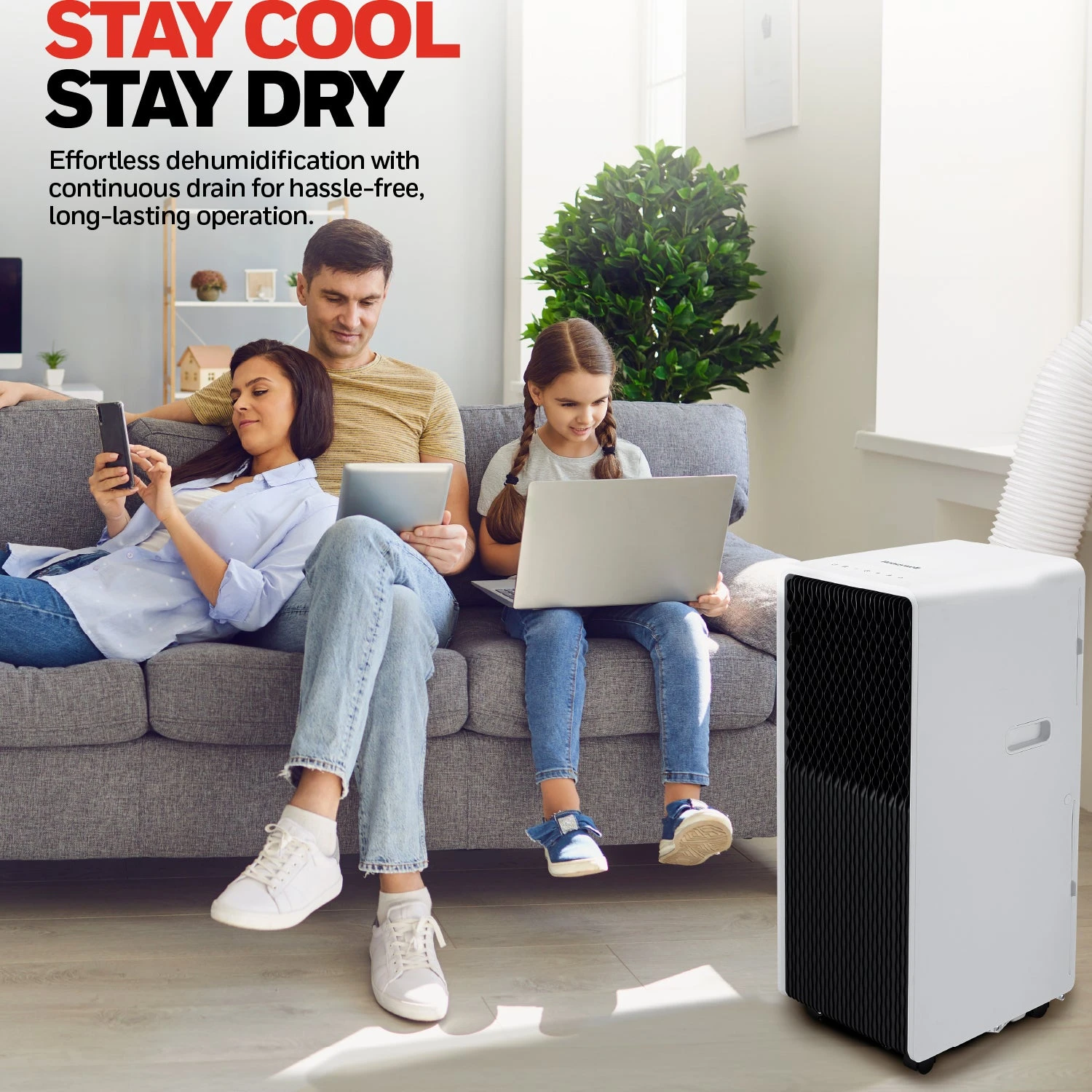 Honeywell HX2CESAWG8 8000 BTU, 500Sq. Ft. Slim Portable Air Conditioner With Fan, Dehumidifier 5 Honeywell HX2CESAWG8 8000 BTU, 500Sq. Ft. Slim Portable Air Conditioner With Fan, Dehumidifier - Image 5
