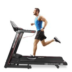 T450 Folding Home Treadmill - 4.5HP Motor, 20 Incline Levels, 0.3km/h - 18km/h Speed Range. Digital Home Running Machine W/ Larger Running Deck