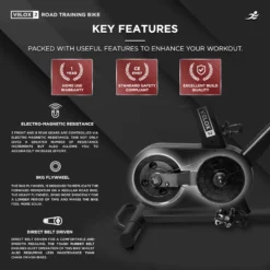 Velox 2 Road Training Exercise Bike - Advanced Electro-Magnetic Resistance Road Bike Simulator, App Compatibility, Heart-Rate Sensors -Fit Machines Hub velox 2 2023 2 corrected