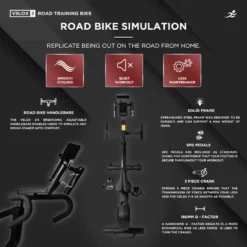 Velox 2 Road Training Exercise Bike - Advanced Electro-Magnetic Resistance Road Bike Simulator, App Compatibility, Heart-Rate Sensors -Fit Machines Hub velox 2 2023 3 corrected