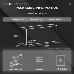 Velox 2 Road Training Exercise Bike - Advanced Electro-Magnetic Resistance Road Bike Simulator, App Compatibility, Heart-Rate Sensors -Fit Machines Hub velox 2 2023 7 corrected