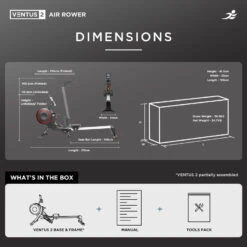 Refurbished Ventus 2 Rowing Machine 11 Refurbished Ventus 2 Rowing Machine -Fit Machines Hub ventus 2 dimensions 2021 1