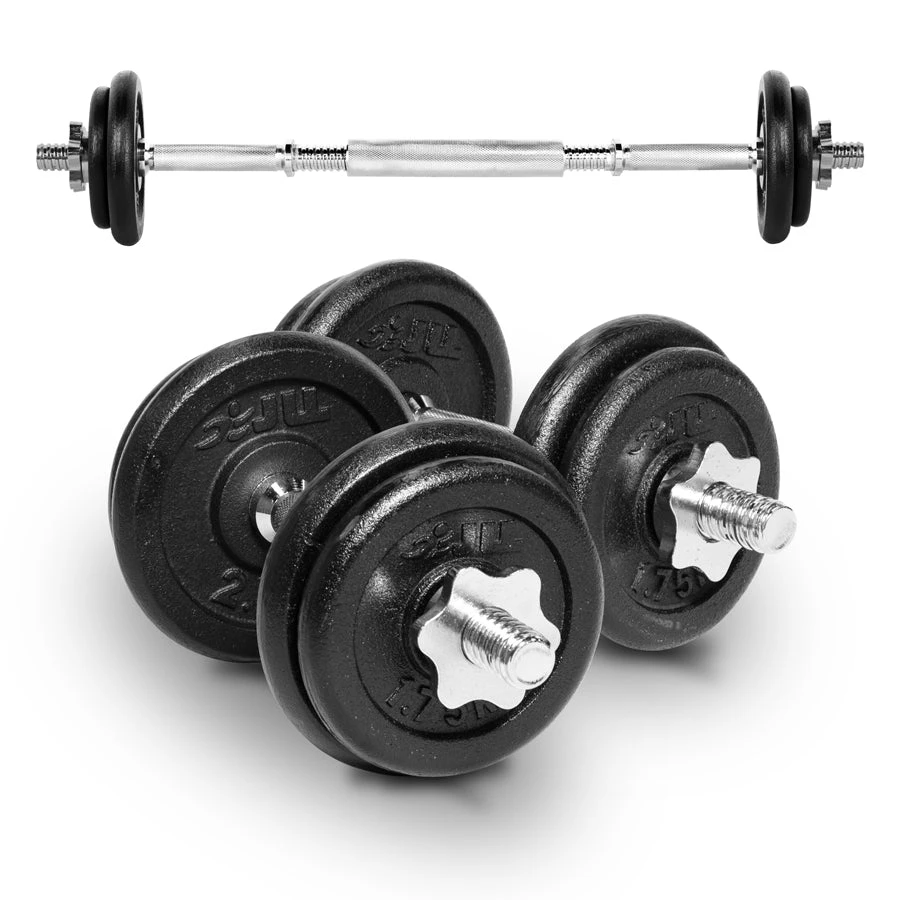 20kg Cast Iron Dumbbell/Barbell Set 1 20kg Cast Iron Dumbbell/Barbell Set