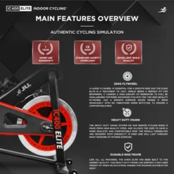 IC400 Elite Indoor Cycle Exercise Bike - 20kg Flywheel -Fit Machines Hub weblic400 e 2023 2 1
