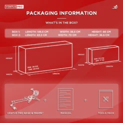 Ventus Pro Air Rowing Machine - Commercial Level Foldable Air Resistance Rower, 11 Readout LCD Monitor -Fit Machines Hub wlventus pro 2023 7 copy